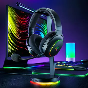 Casti Gaming Wireless RAZER Barracuda X Chroma, 7.1 Surround, negru